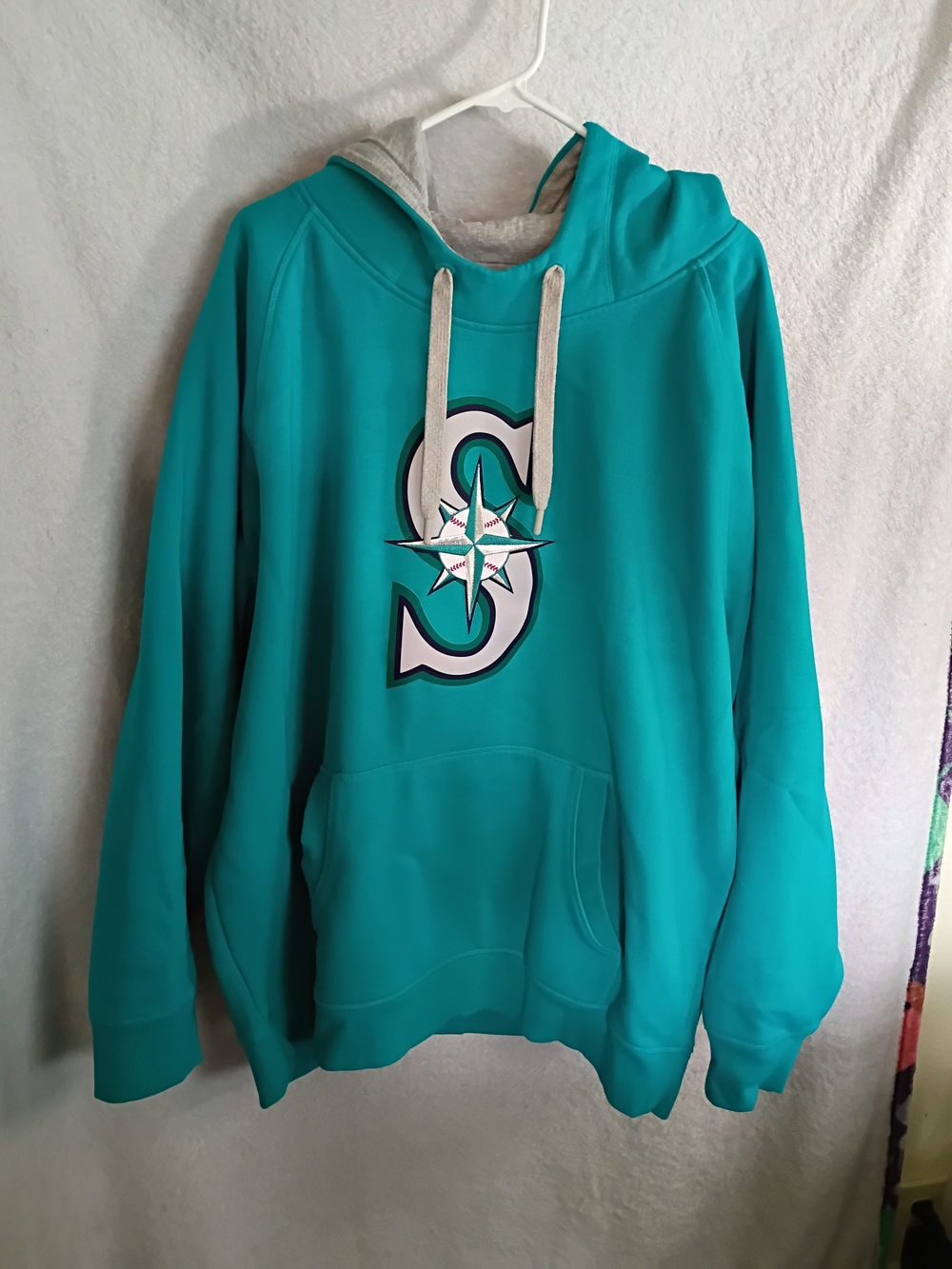 Antigua Seattle Mariners Teal Pullover Hoodie with Logo